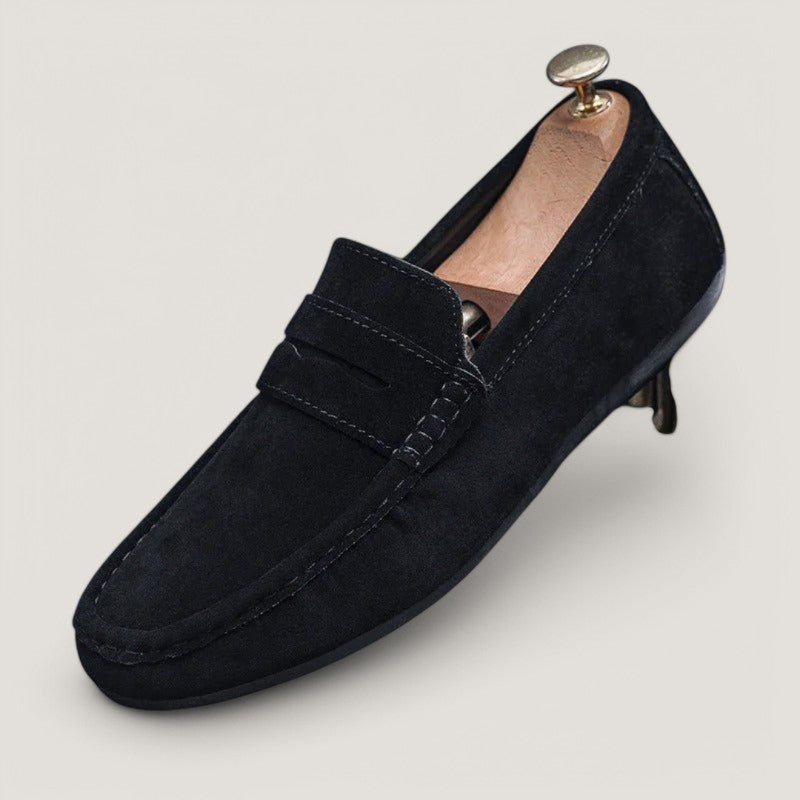 Herre Mokkasiner Daim Tidløs Design Antiskli Såle 6