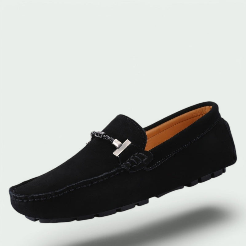 Herre Mokkasiner Slip-On Suede med Gummisåle 1
