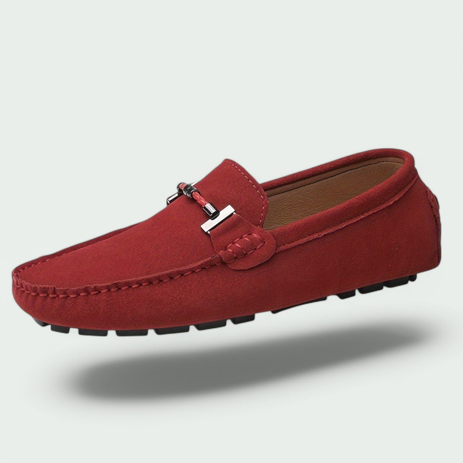 Herre Mokkasiner Slip-On Suede med Gummisåle 4