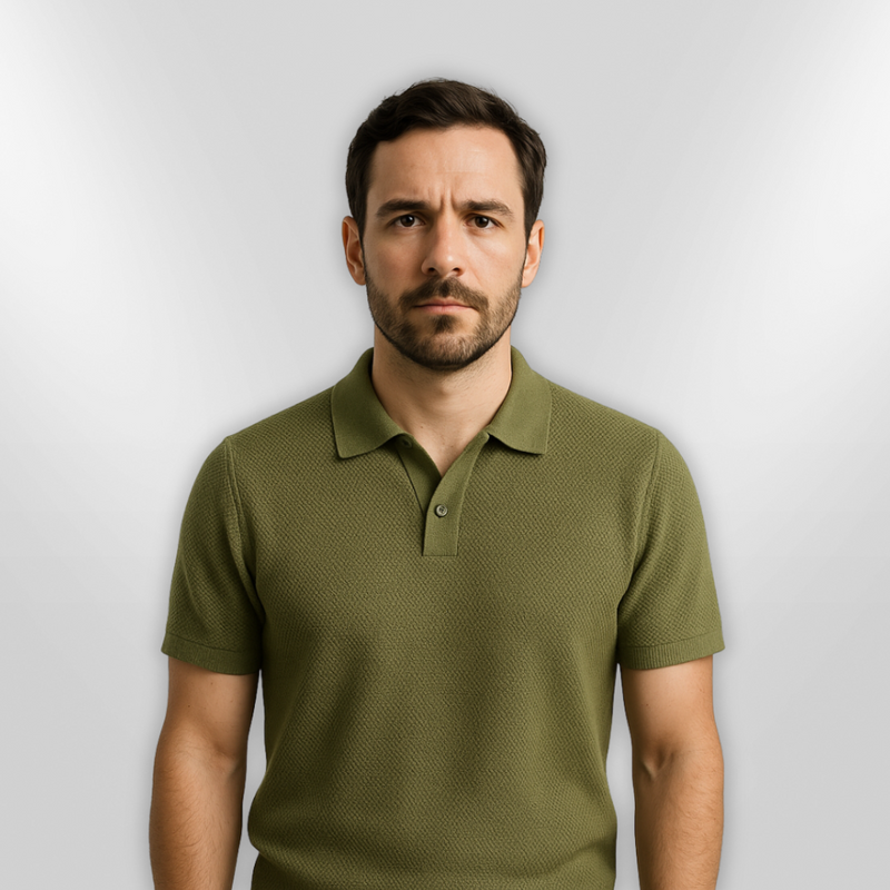 Herre Polo Casual Lettvektet Materiale 1