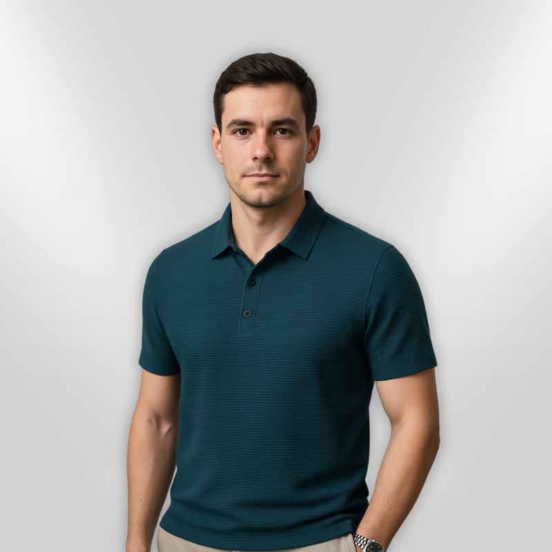 Herre Polo Strukturert Elegant 1