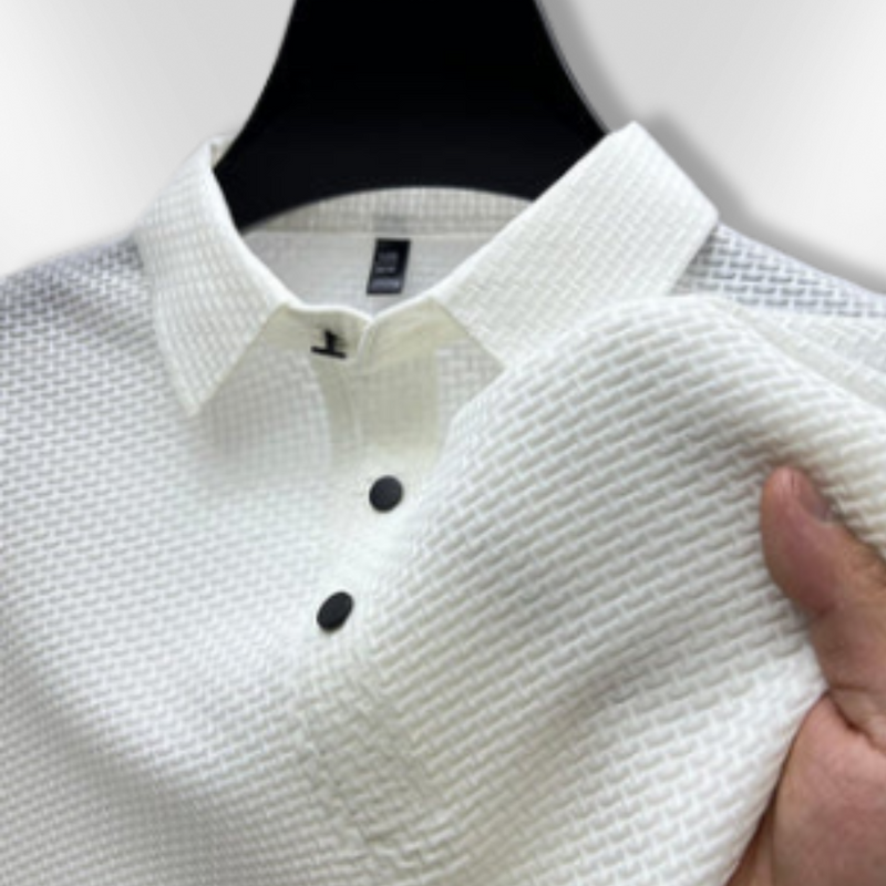 Herre Polo Strukturert Elegant 6