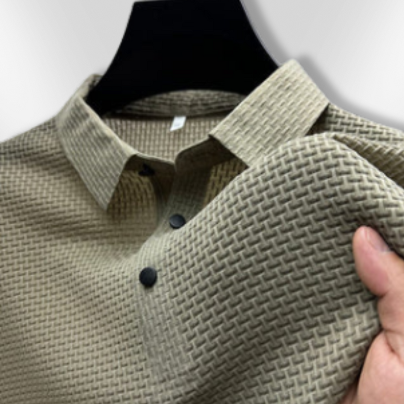 Herre Polo Strukturert Elegant 7