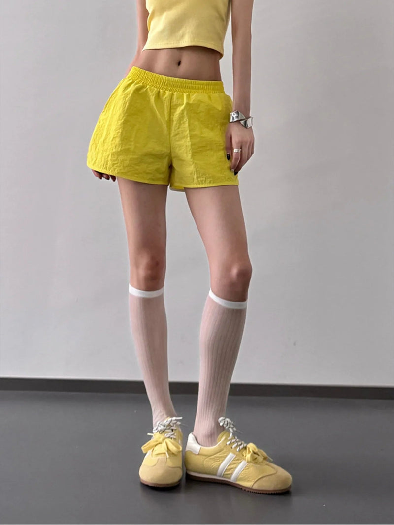 Herre Shorts Elastisk Midje Bomull Lin 3