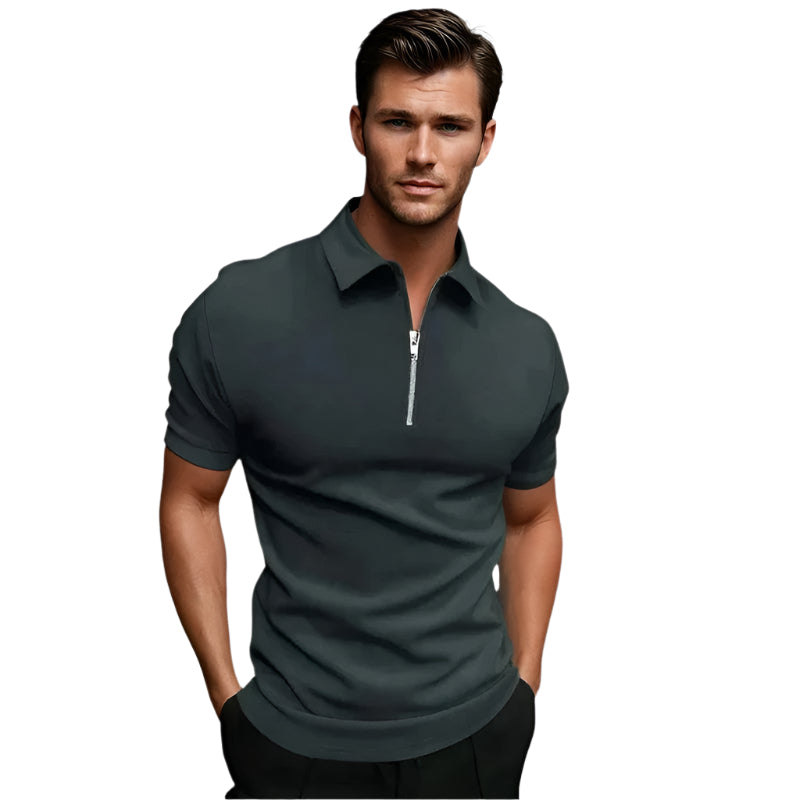 Herre Skjorte Golf Med Glidelås Elastisk Polyester 0