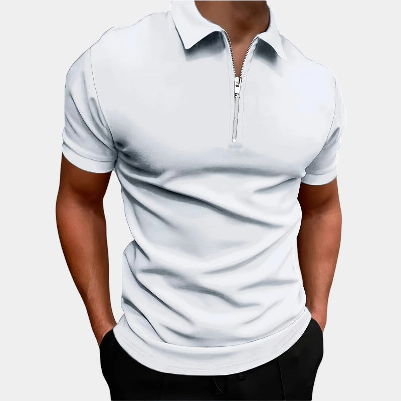 Herre Skjorte Golf Med Glidelås Elastisk Polyester 2