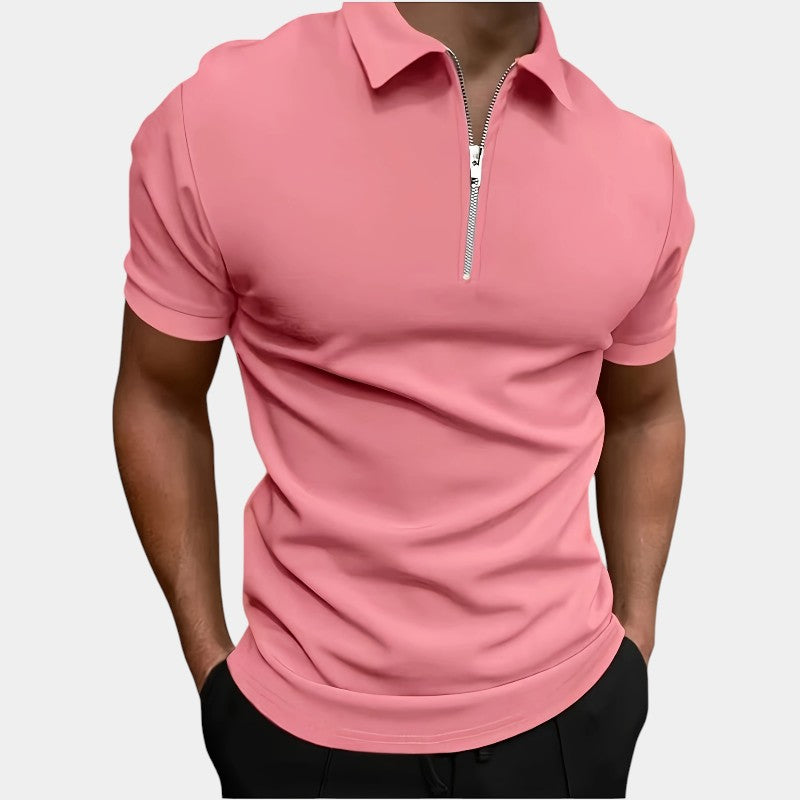 Herre Skjorte Golf Med Glidelås Elastisk Polyester 7