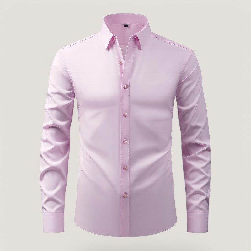 Herre Slim-Fit Skjorte Elastisk 1