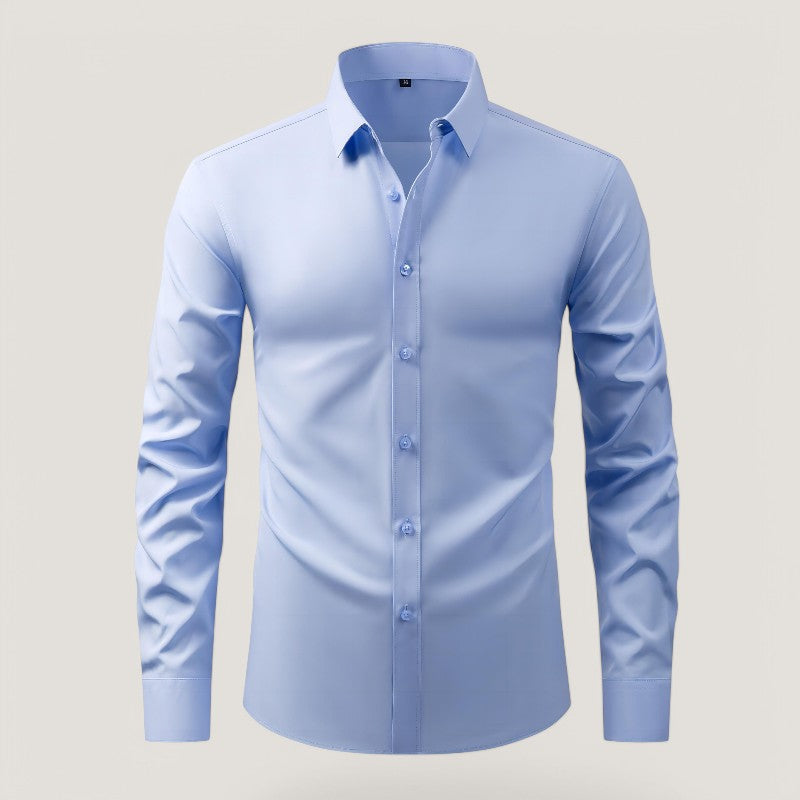 Herre Slim-Fit Skjorte Elastisk 2