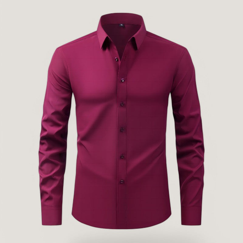 Herre Slim-Fit Skjorte Elastisk 3