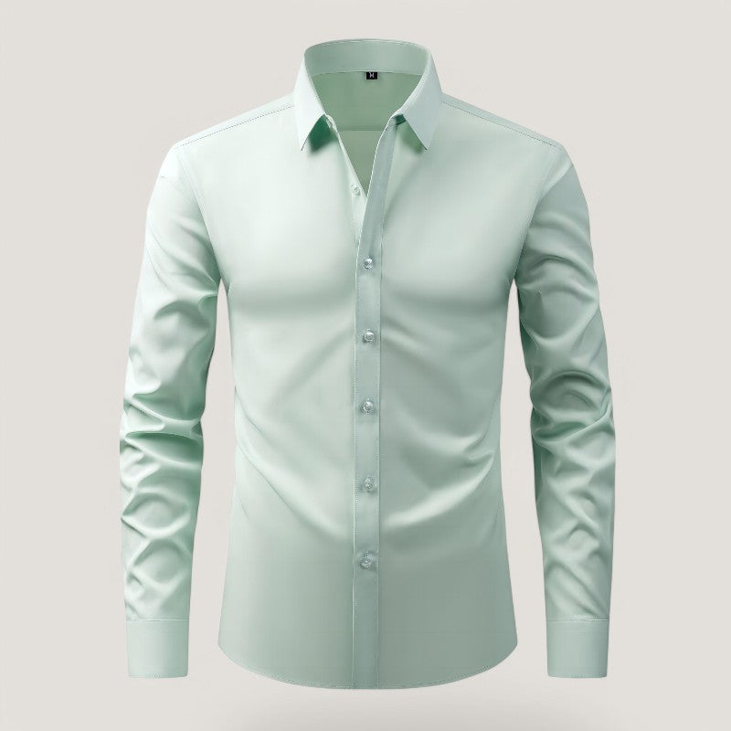 Herre Slim-Fit Skjorte Elastisk 4