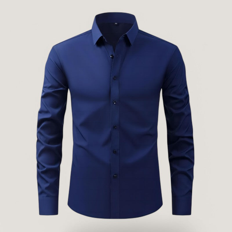 Herre Slim-Fit Skjorte Elastisk 6