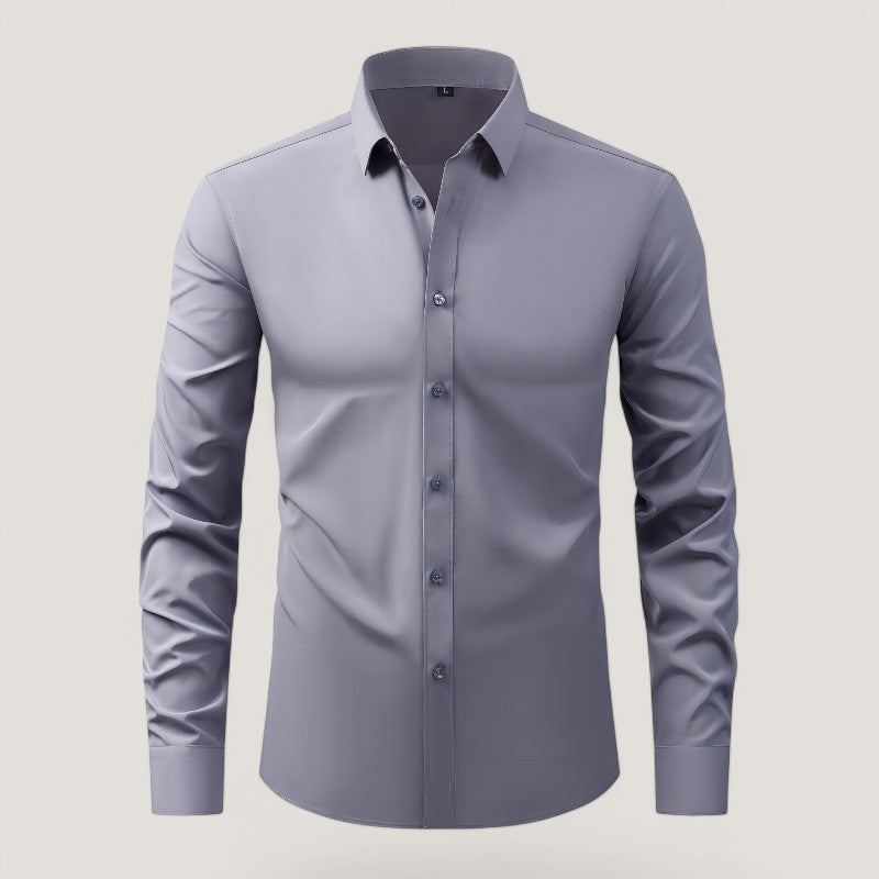 Herre Slim-Fit Skjorte Elastisk 7