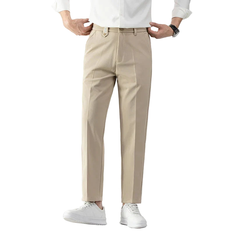Herre Slim Fit Bukser Lettvektig Stoff Skreddersydd Snitt 0