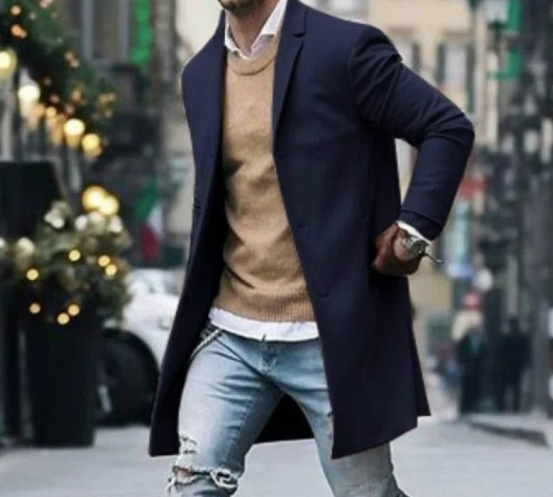 Herre Slim Fit Ull Vindresistent Jakke 1