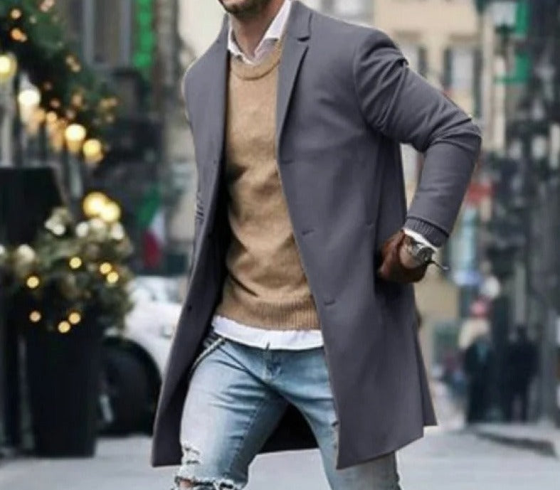 Herre Slim Fit Ull Vindresistent Jakke 4