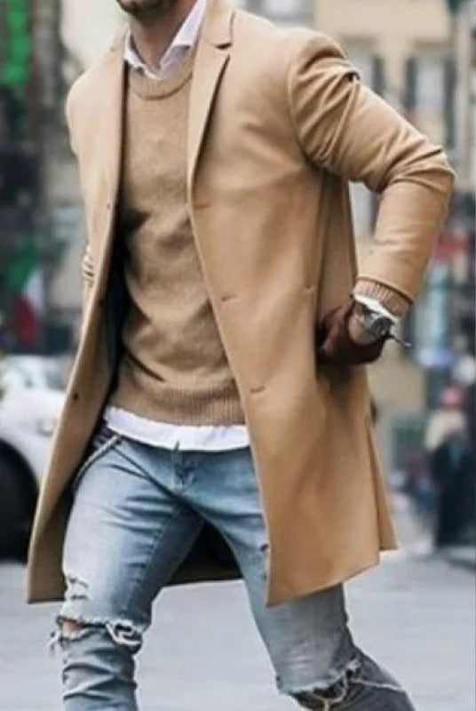 Herre Slim Fit Ull Vindresistent Jakke 5