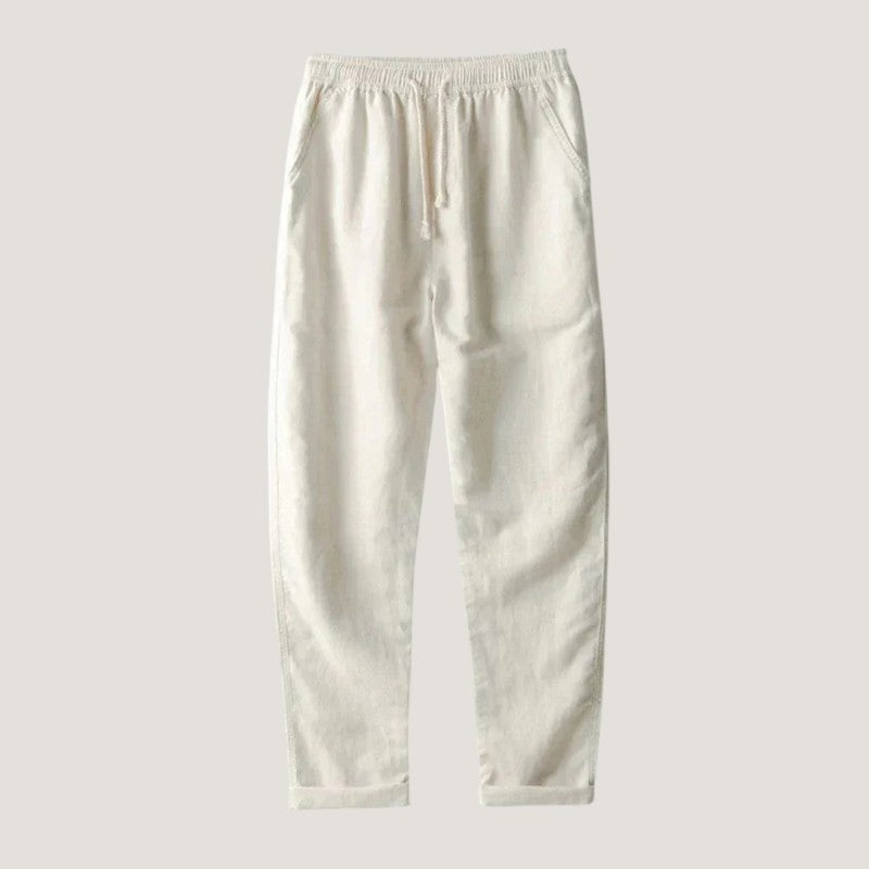 Herre Sommer Sett Korte Ermer 100% Lin 5