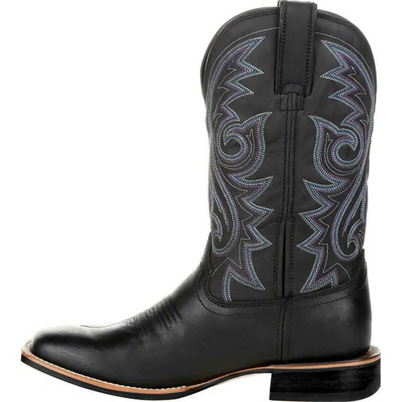 Herre Støvler Retro Brodert Kunstlær Slip-On 2