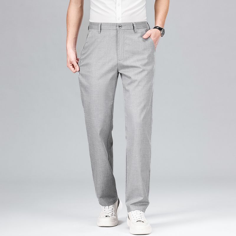 Herre Straight-Leg Bukser Tencel Lin Blend 2