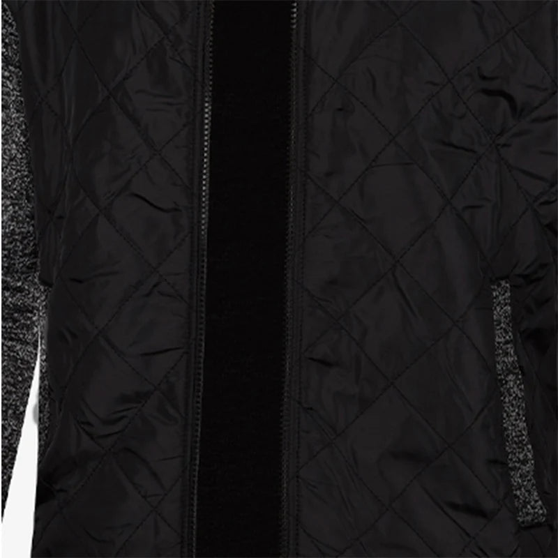 Herre Strikket Utendørs Frakk med Ståkrage 6