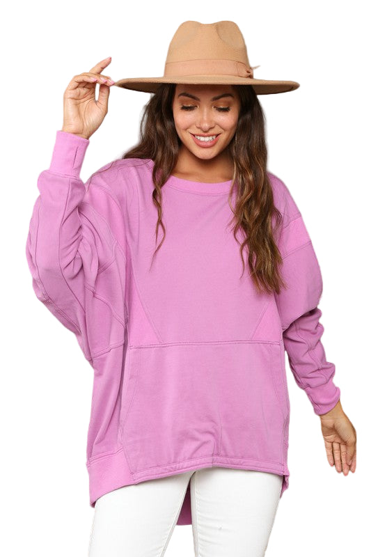 Herre Sweatshirt Kontrast Fransk Terry 0