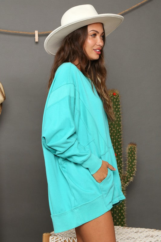 Herre Sweatshirt Kontrast Fransk Terry 2