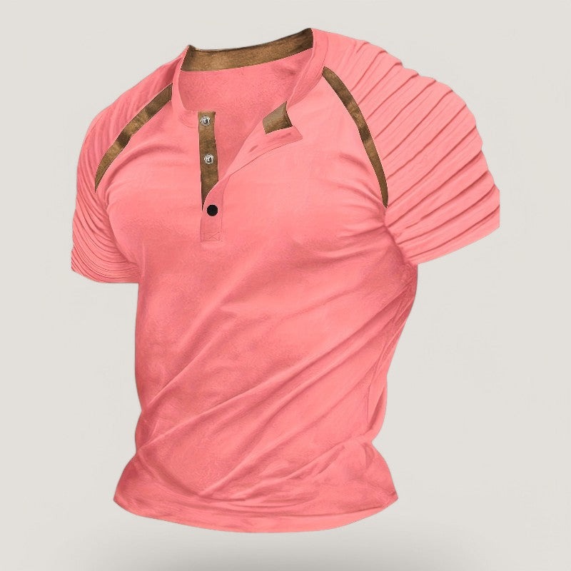 Herre T-skjorte Casual Stripet Polyester 3