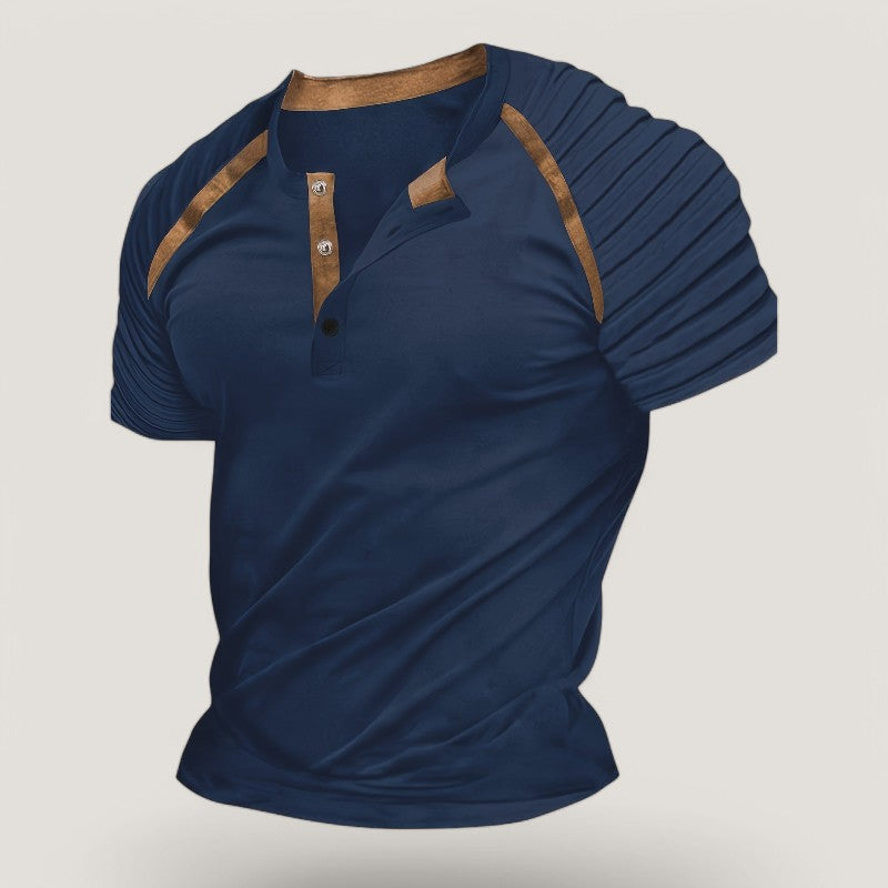 Herre T-skjorte Casual Stripet Polyester 4