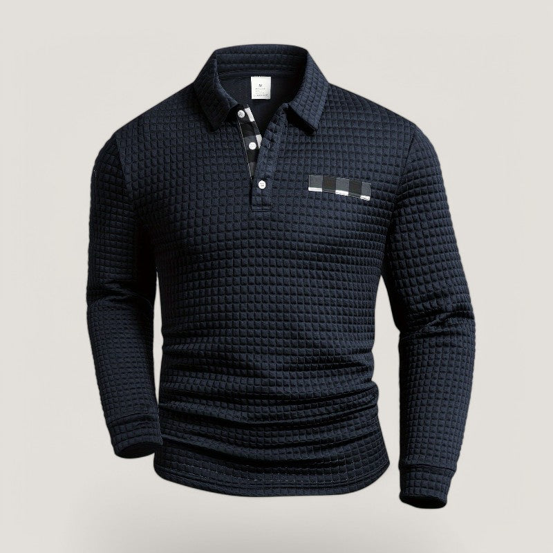 Herre T-skjorte Lang med Striper og Komfortabel Design 7