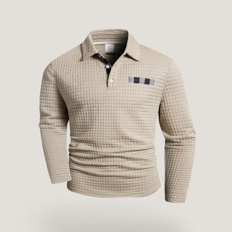 Herre T-skjorte Lang med Striper og Komfortabel Design 8