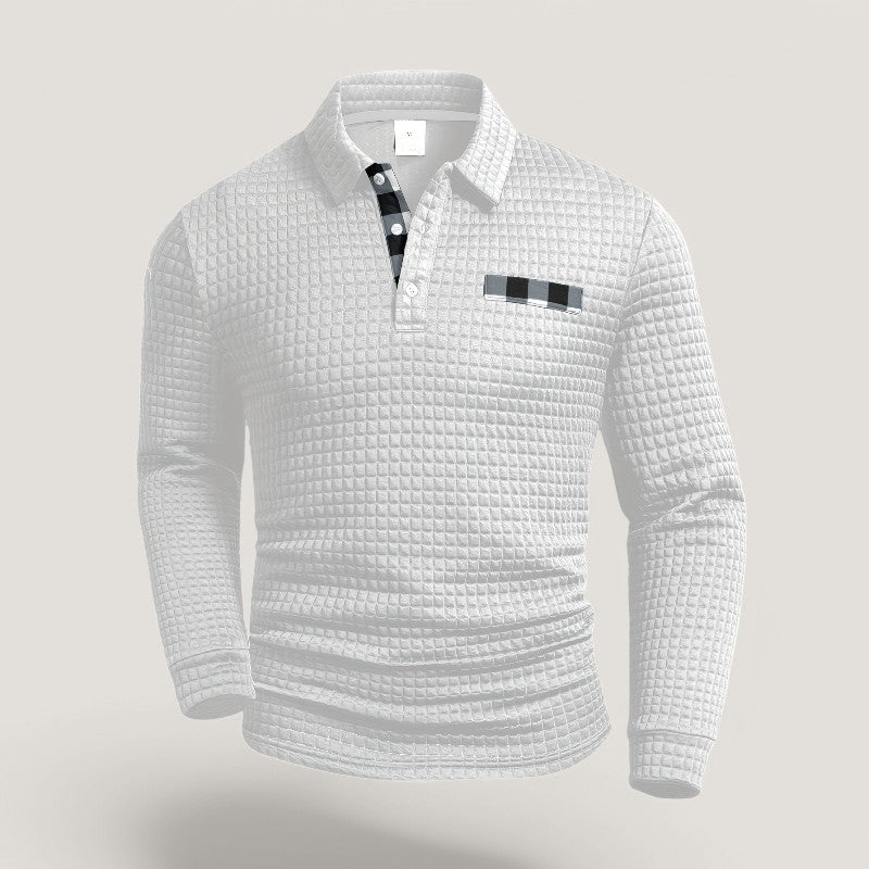 Herre T-skjorte Lang med Striper og Komfortabel Design 9