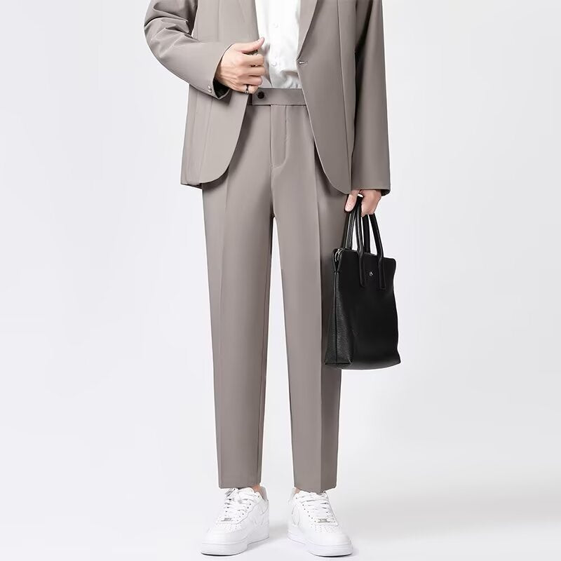 Herre Tailored Bukser Slim Fit Ullblanding Ankel Lengde 3