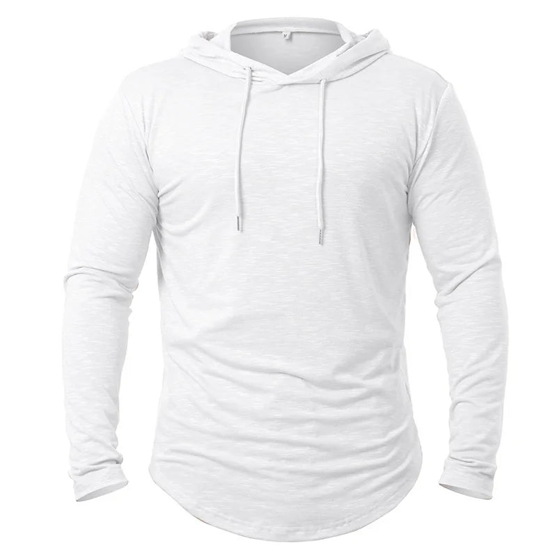 Herre Treningsgenser Langermet Sport Topp Polyester Bomull Spandex 10