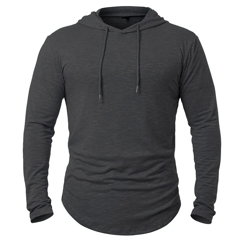 Herre Treningsgenser Langermet Sport Topp Polyester Bomull Spandex 11