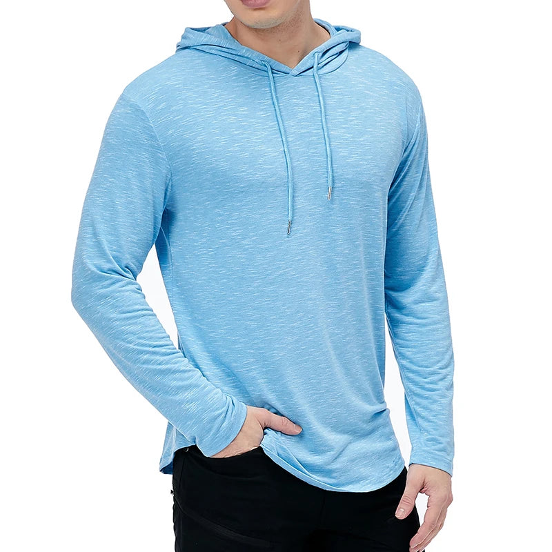 Herre Treningsgenser Langermet Sport Topp Polyester Bomull Spandex 3