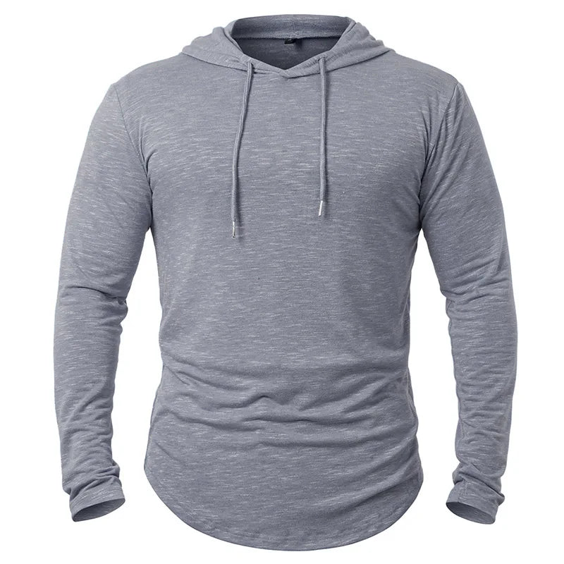 Herre Treningsgenser Langermet Sport Topp Polyester Bomull Spandex 7