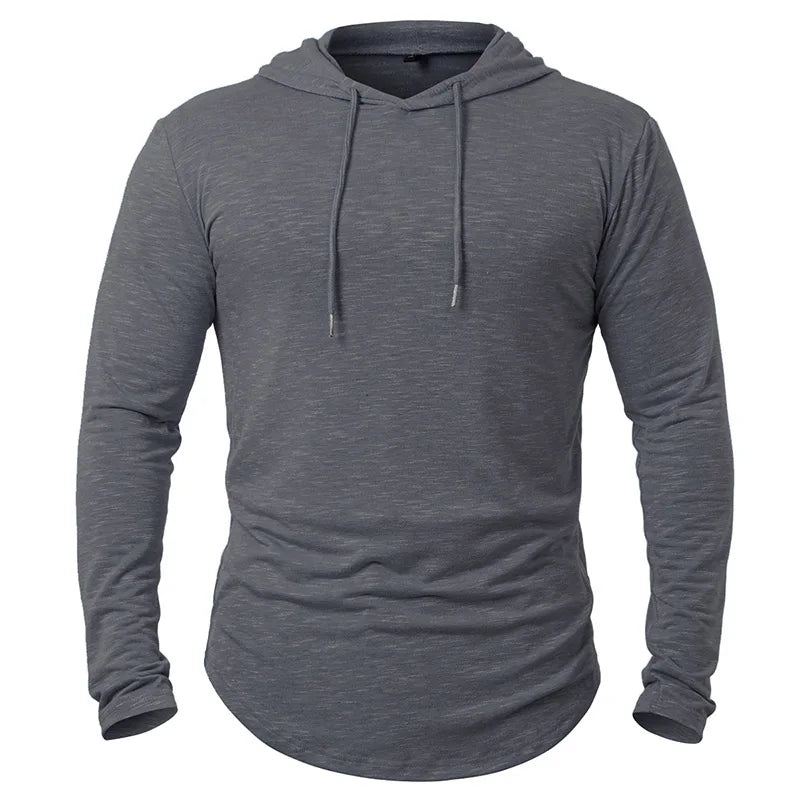 Herre Treningsgenser Langermet Sport Topp Polyester Bomull Spandex 9