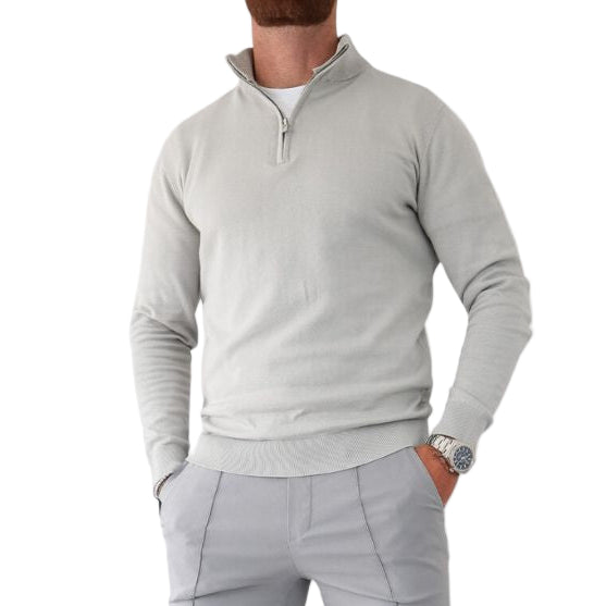 Herre Ullgenser Halv Glidelås Modern Strikkegenser 0