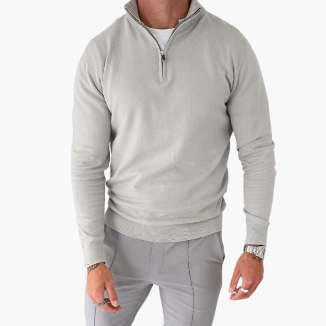 Herre Ullgenser Halv Glidelås Modern Strikkegenser 3