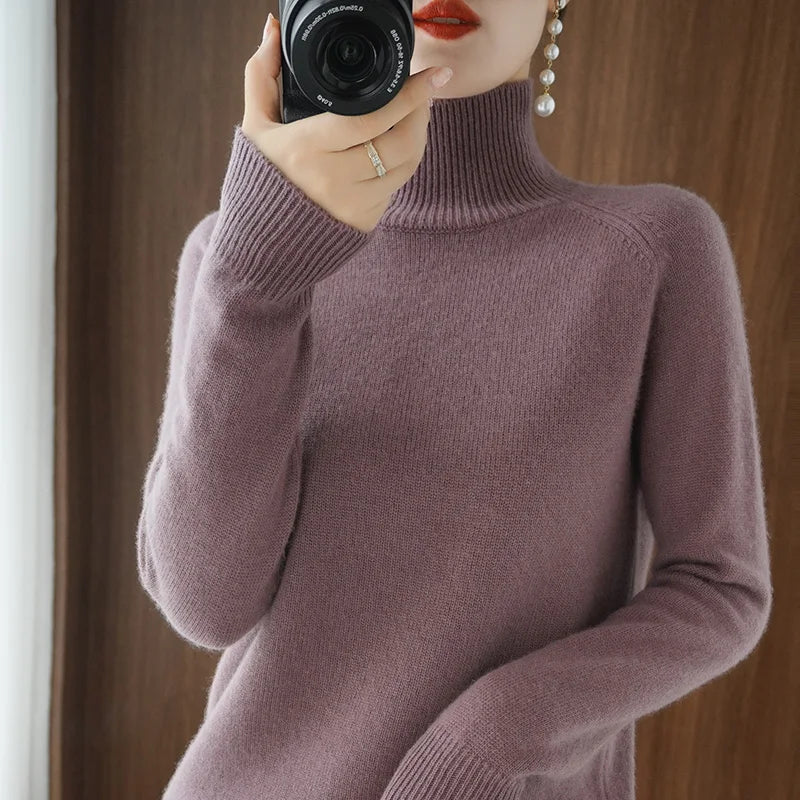 Herre Ullgenser Turtleneck Myk Merino Strikkegenser 12