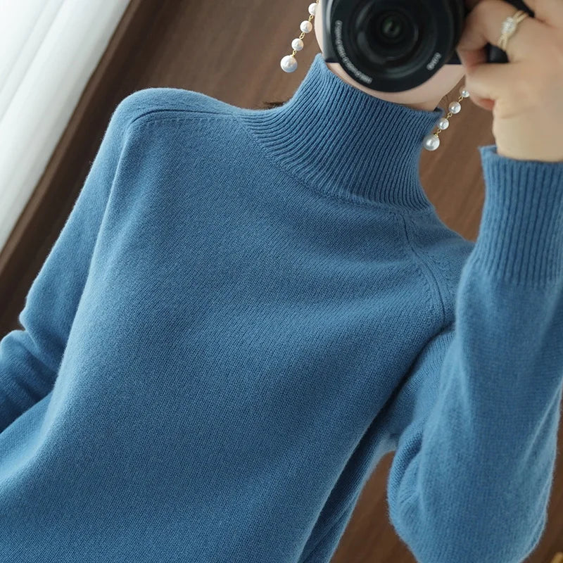 Herre Ullgenser Turtleneck Myk Merino Strikkegenser 8
