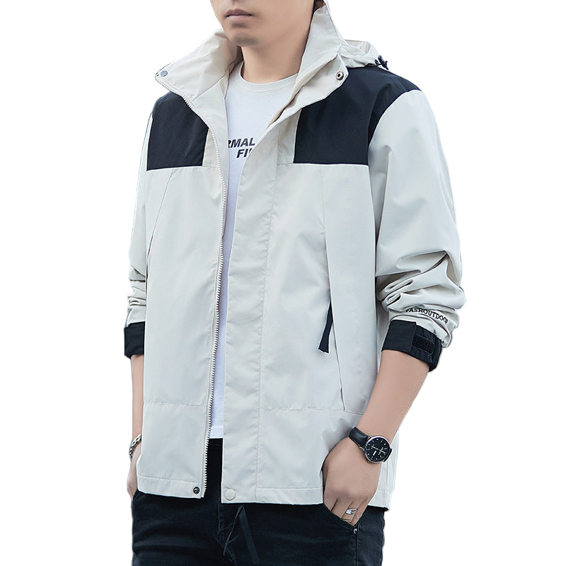 Herre Utendørsjakke Vanntett Vindbeskyttende Skall 0