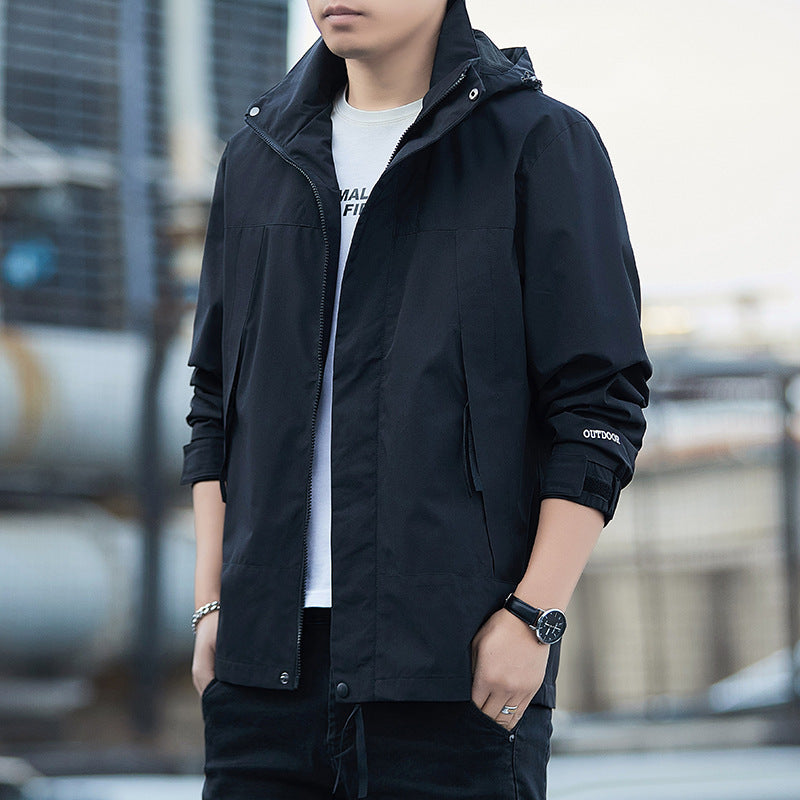 Herre Utendørsjakke Vanntett Vindbeskyttende Skall 2