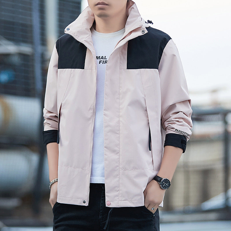 Herre Utendørsjakke Vanntett Vindbeskyttende Skall 3