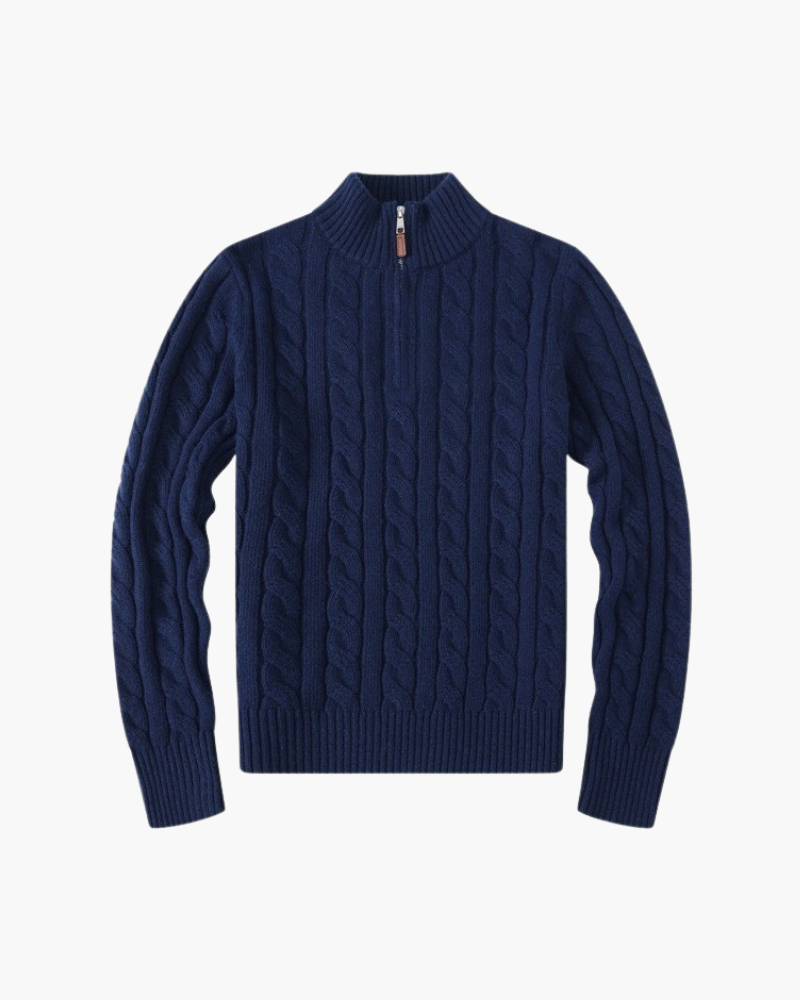 Herre Zip-Up Cardigan med Høy Krage 3