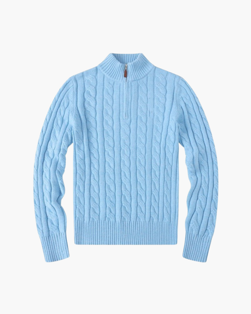 Herre Zip-Up Cardigan med Høy Krage 4