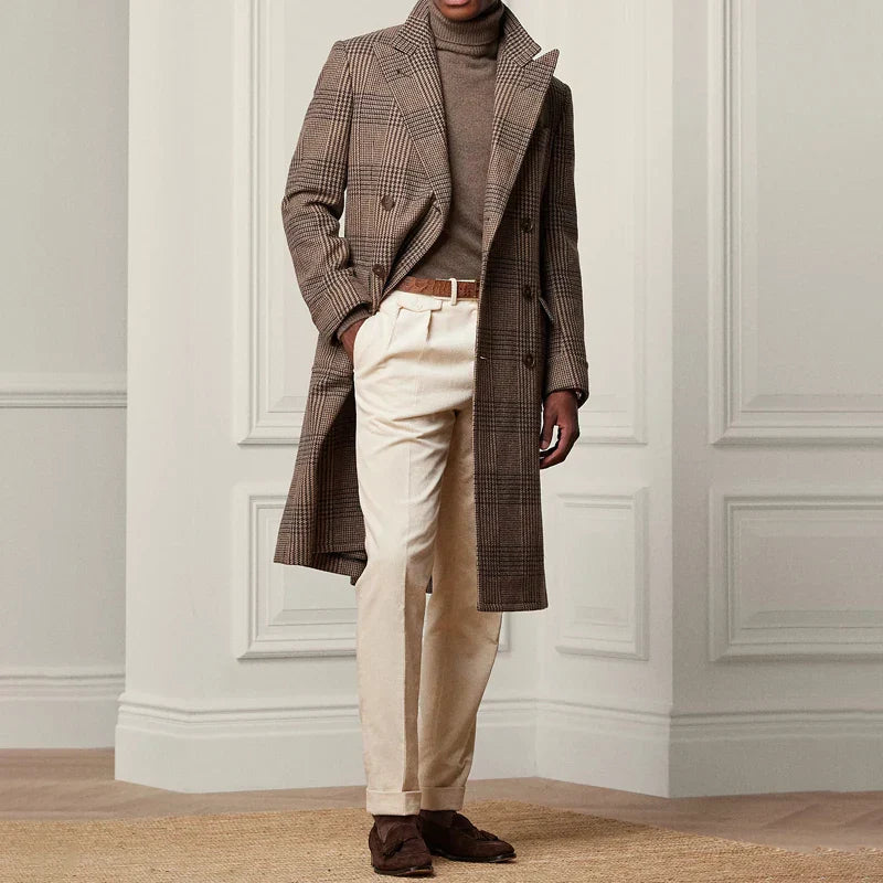 Herrebukse Ullblanding Rett Passform Enkel Pliè 3