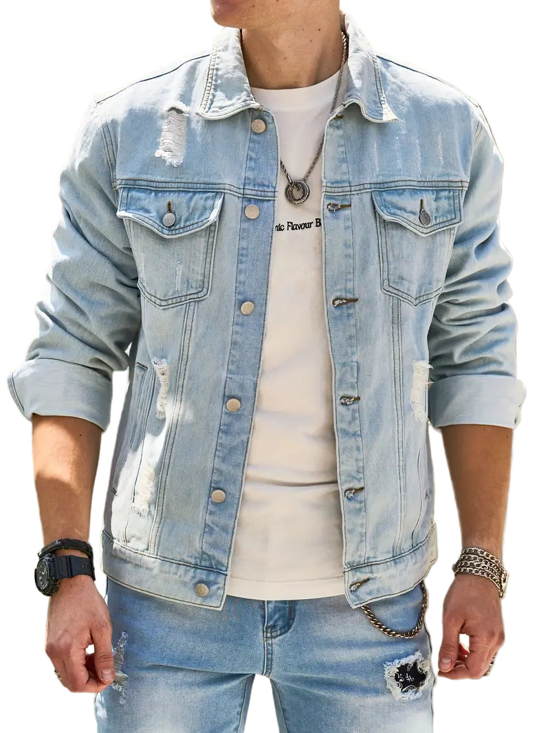 Herrejakke med knappelukking 0