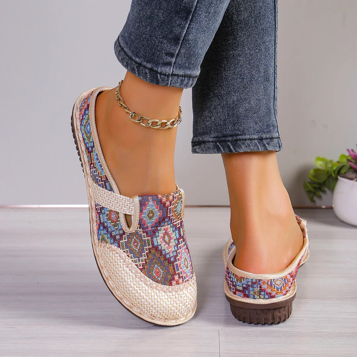 Herres Slip-On Sko Komfortabelt Pustende Tekstil 10